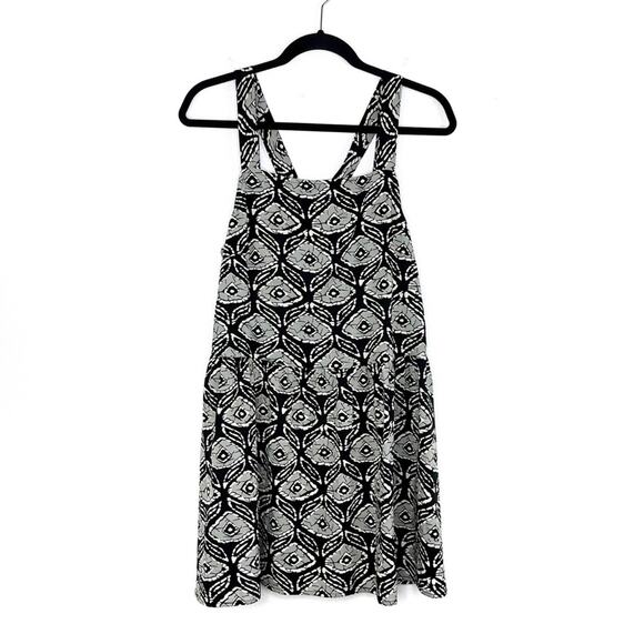 Band of Gypsies Sundress Mini Crisscross Summer Dress Black Gray Medium - Picture 1 of 6